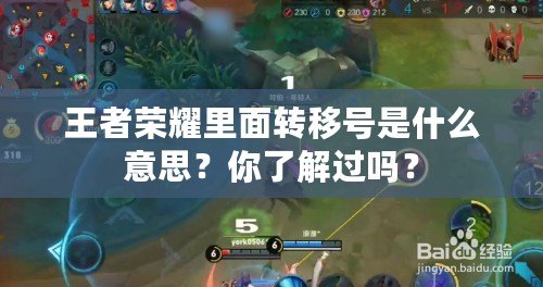 王者榮耀里面轉移號是什么意思？你了解過嗎？