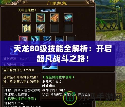 天龍80級技能全解析：開啟超凡戰斗之路！