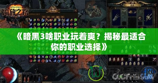 《暗黑3啥職業玩著爽？揭秘最適合你的職業選擇》