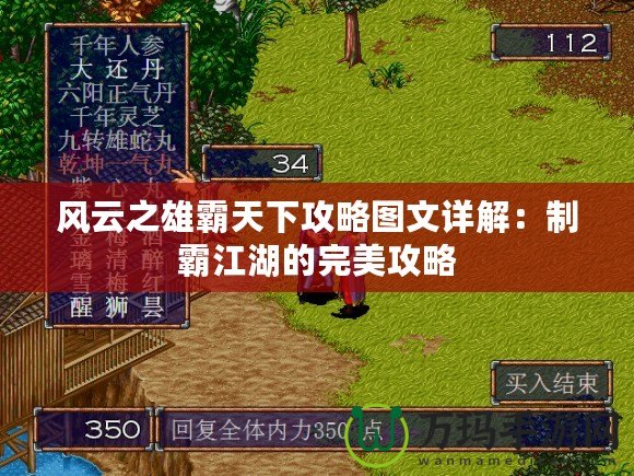 風云之雄霸天下攻略圖文詳解：制霸江湖的完美攻略